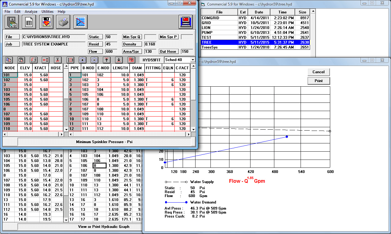 Fire Sprinkler Hydraulic Calculation and Design Software.